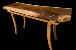 White Oak & Walnut Sofa Table